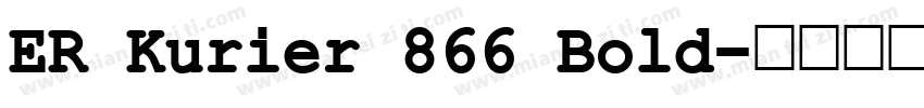 ER Kurier 866 Bold字体转换
